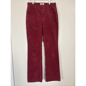 Wrangler Bold Boot-Cut Corduroy Jeans High Rise burgundy/Red Women's 10 (31x32)
